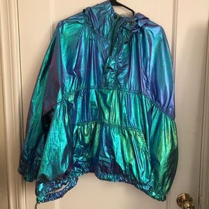Iridescent rain pullover by Free People
